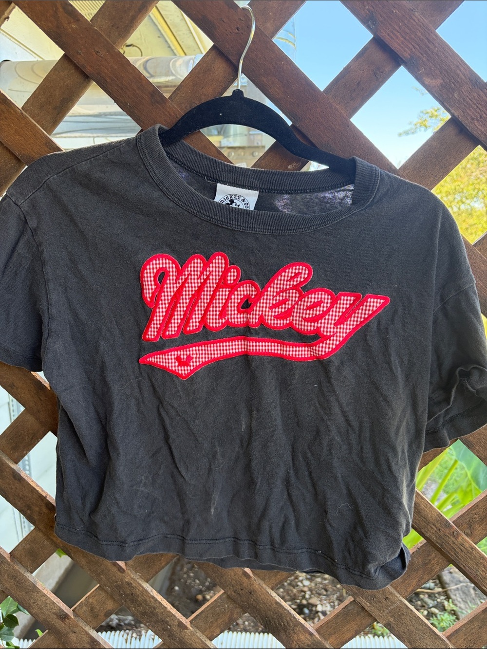 Black Mickey Graphic crop top tee size S/M - Disney Mickey & co